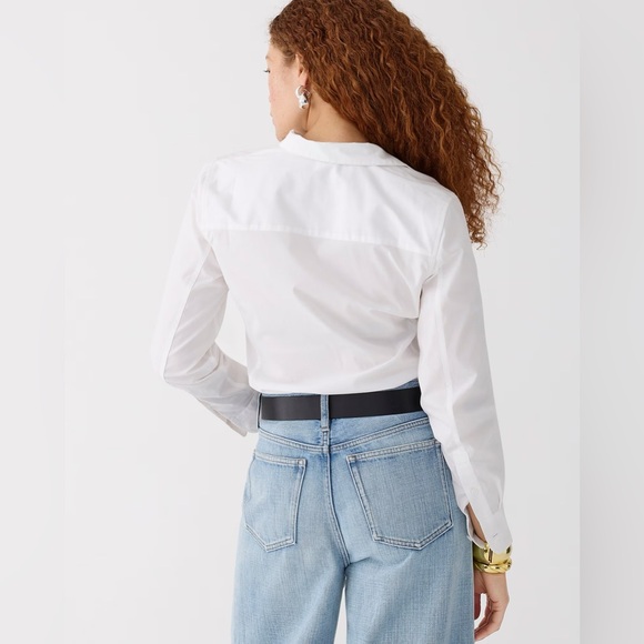 J. Crew Women’s Wren slim shirt in stretch cotton poplin - Picture 2 of 6